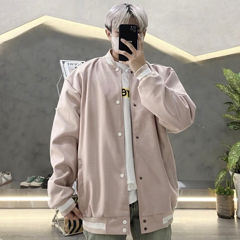 Khoác Bomber Basic Chất Dạ Trần 2 Lớp Đẹp