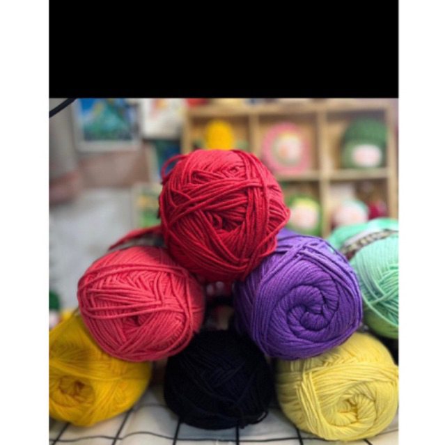 Len milk cotton 125gr cuộn full hoặc chiết 1/2