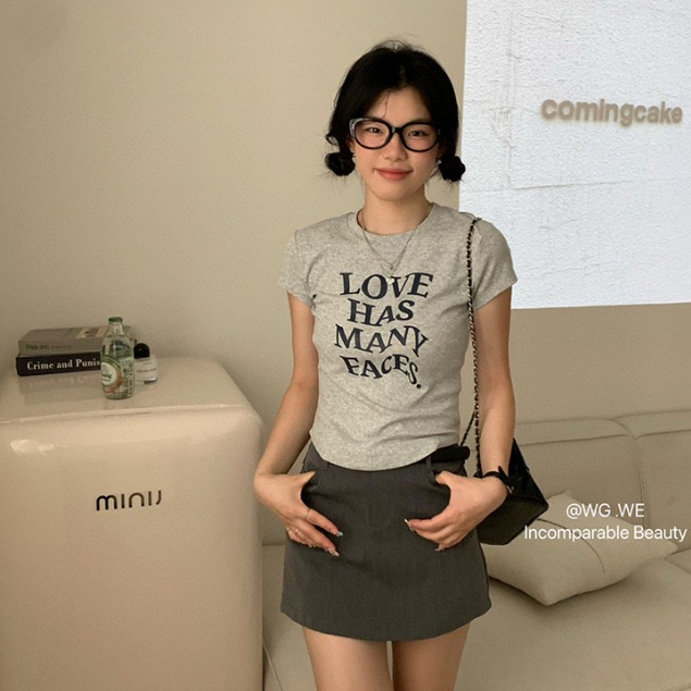 Áo thun baby tee chất cotton chữ Love has WGWE - Nhakholiti - AT2362