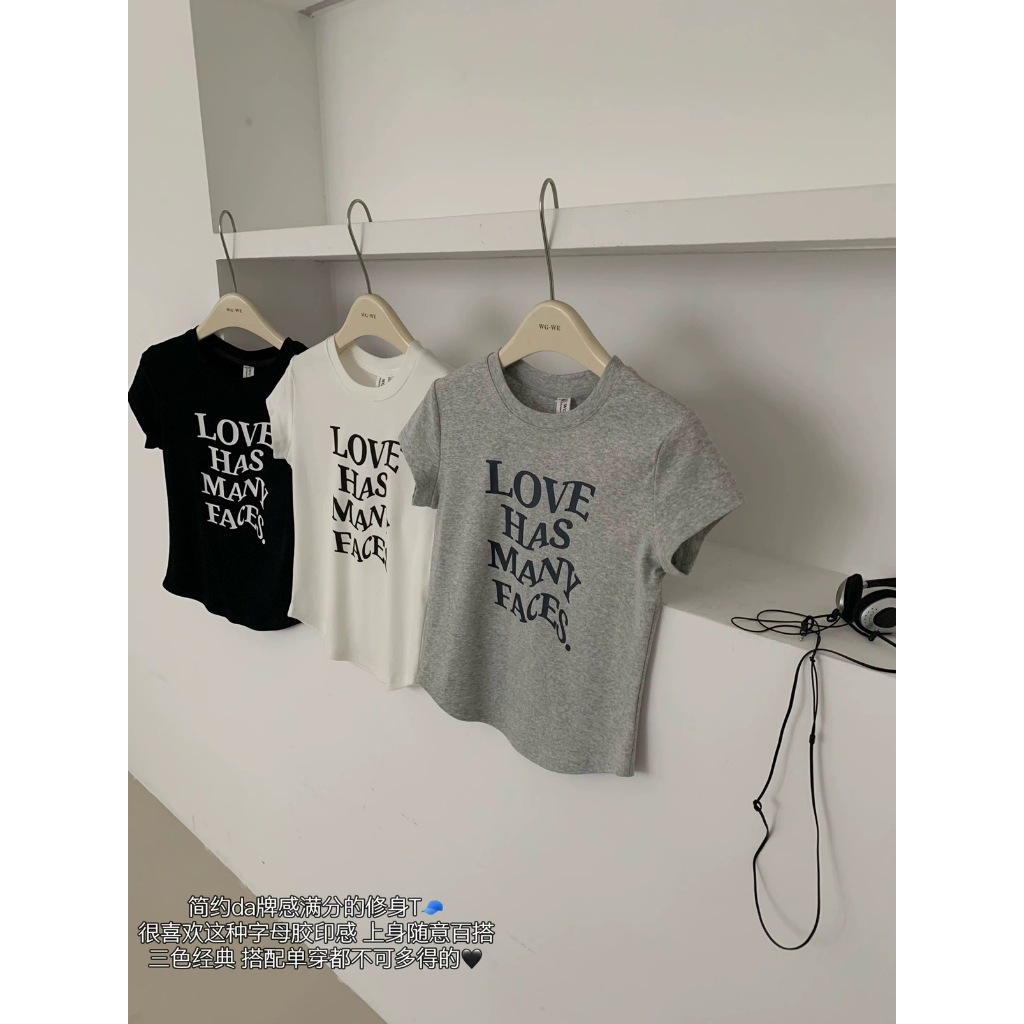 Áo thun baby tee chất cotton chữ Love has WGWE - Nhakholiti - AT2362