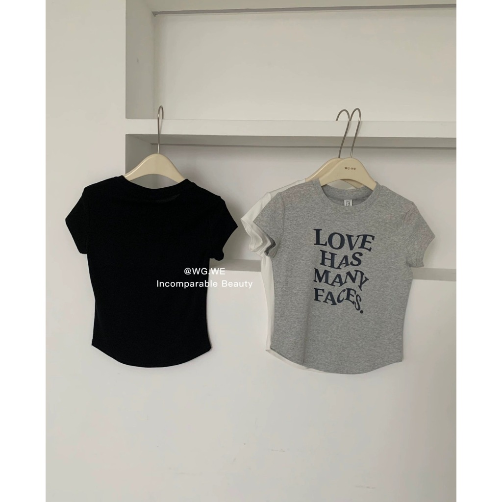 Áo thun baby tee chất cotton chữ Love has WGWE - Nhakholiti - AT2362