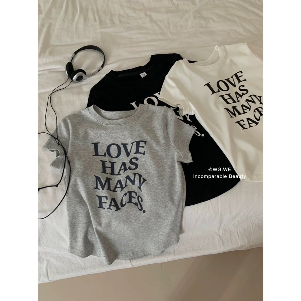 Áo thun baby tee chất cotton chữ Love has WGWE - Nhakholiti - AT2362