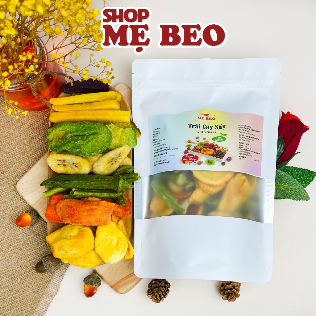 Thập Cẩm Trái Cây Sấy Giòn Nguyên Miếng Shop Mẹ Beo