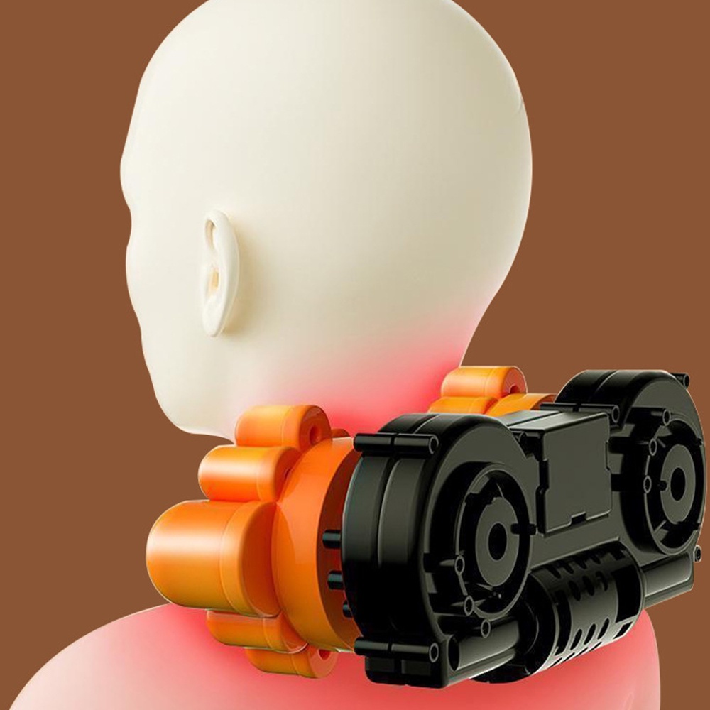 Gối Massage Cổ Vai Gáy-Máy Mátxa Hồng Ngoại 20 Bi Kết Hợp Nam Châm Từ Tính+4 Chế Độ Rung-BH 24THÁNG