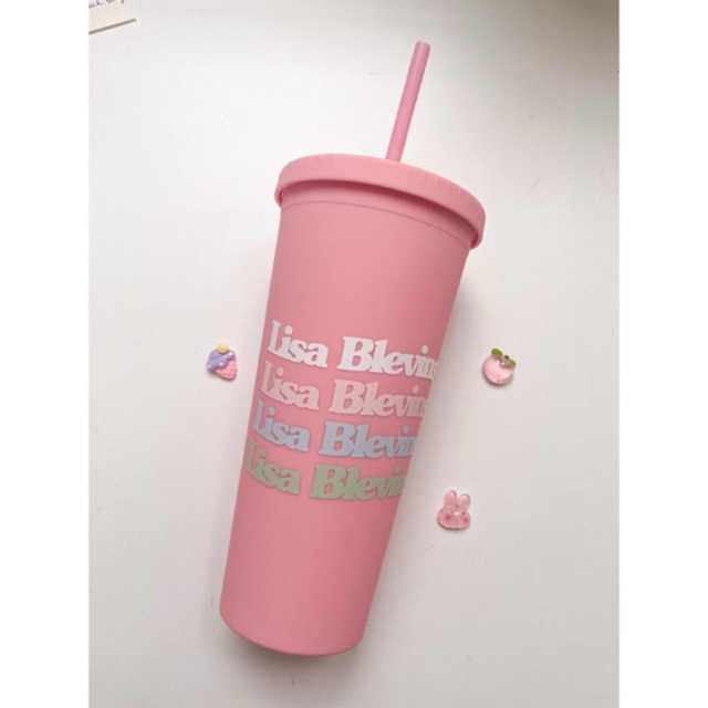 Mẫu Chữ Cong - Ly Nước kèm Ống Hút/ Bình Nước Giữ Nhiệt Custom Tên