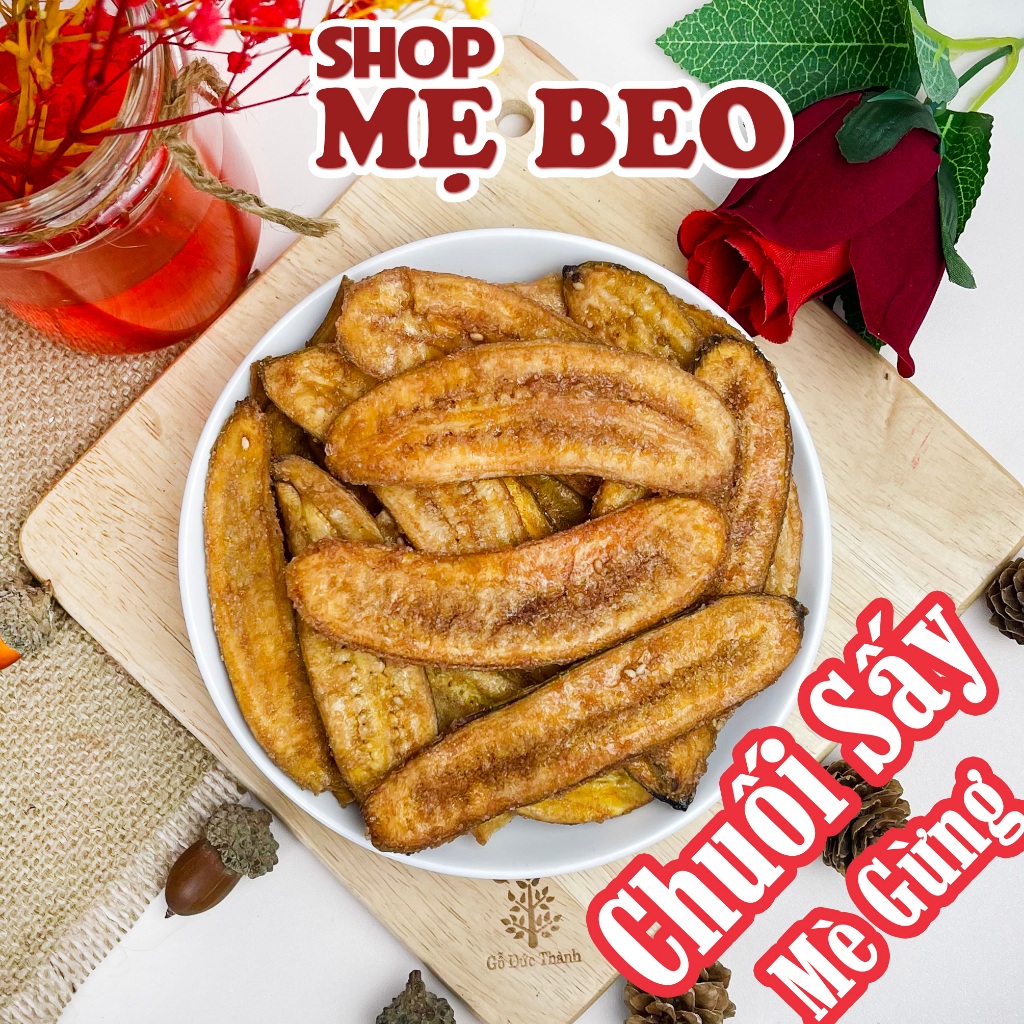 Chuối Sấy Mè Gừng Giòn Ăn Vặt Shop Mẹ Beo