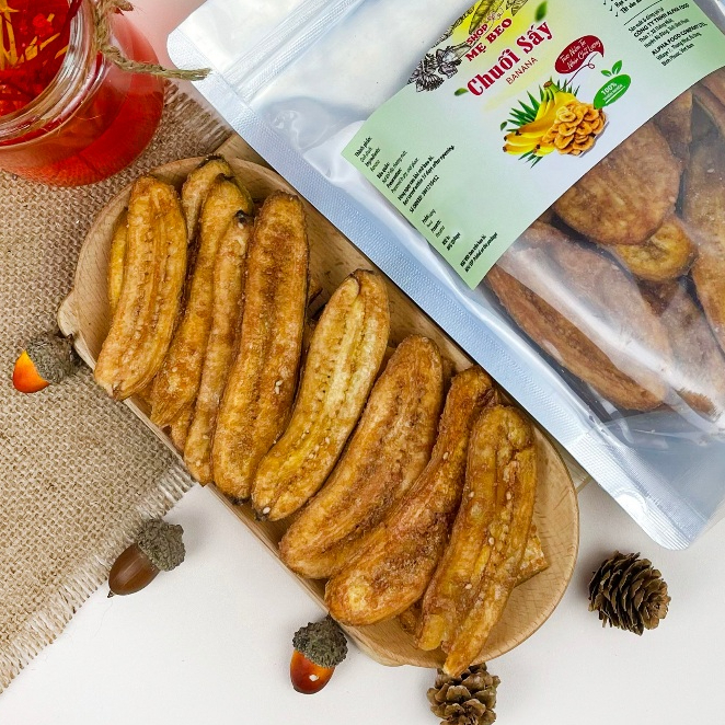 Chuối Sấy Mè Gừng Giòn Ăn Vặt Shop Mẹ Beo
