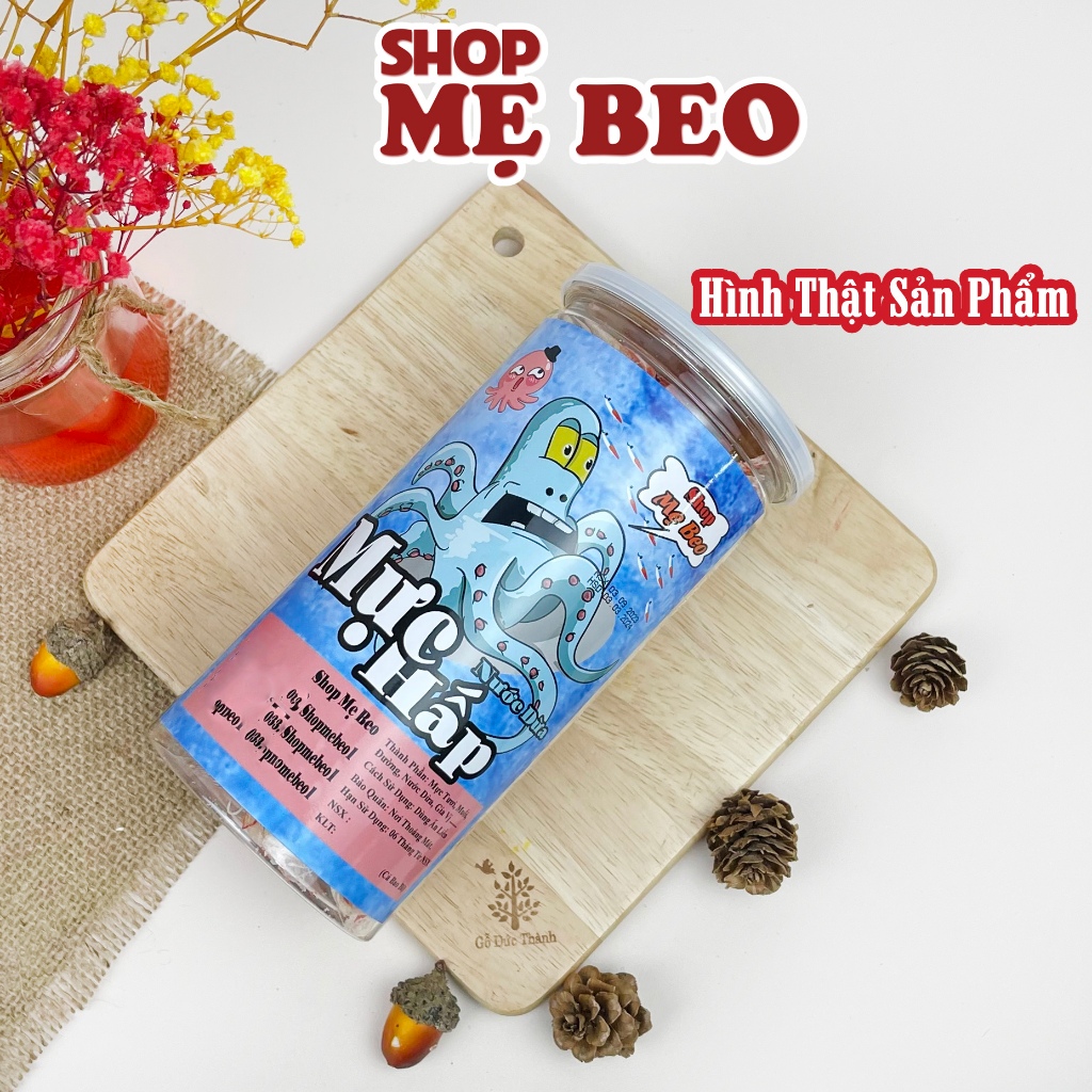 250Gr Mực Hấp Nước Dừa Xé Sợi Loại 1 Ăn Vặt Shop Mẹ Beo