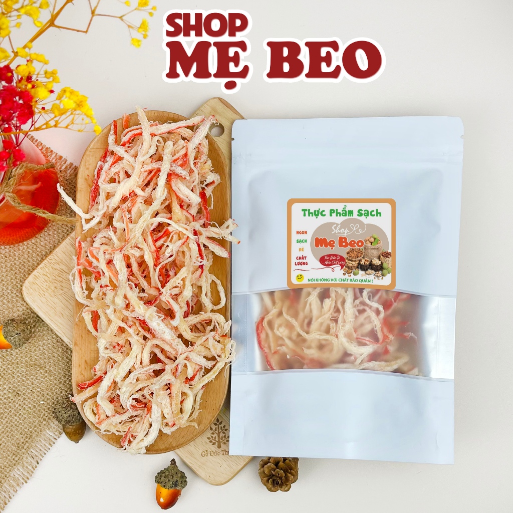 250Gr Mực Hấp Nước Dừa Xé Sợi Loại 1 Ăn Vặt Shop Mẹ Beo