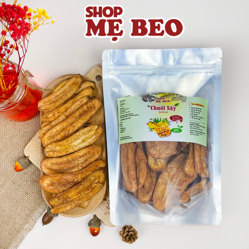Chuối Sấy Mè Gừng Giòn Ăn Vặt Shop Mẹ Beo