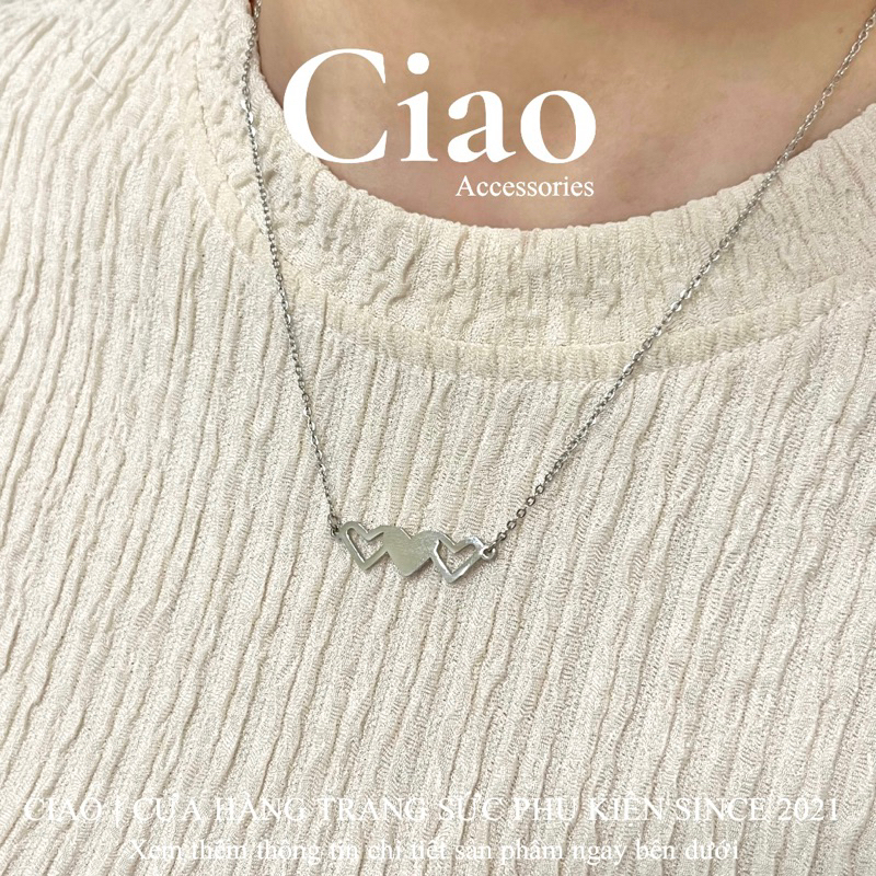 [HOẢ TỐC 1H] Dây chuyền/ Vòng cổ titan không gỉ charm tim mã 149 Ciao accessories