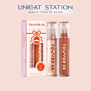 Set son bóng tower 28 beauty lip drip cookie butter duo set