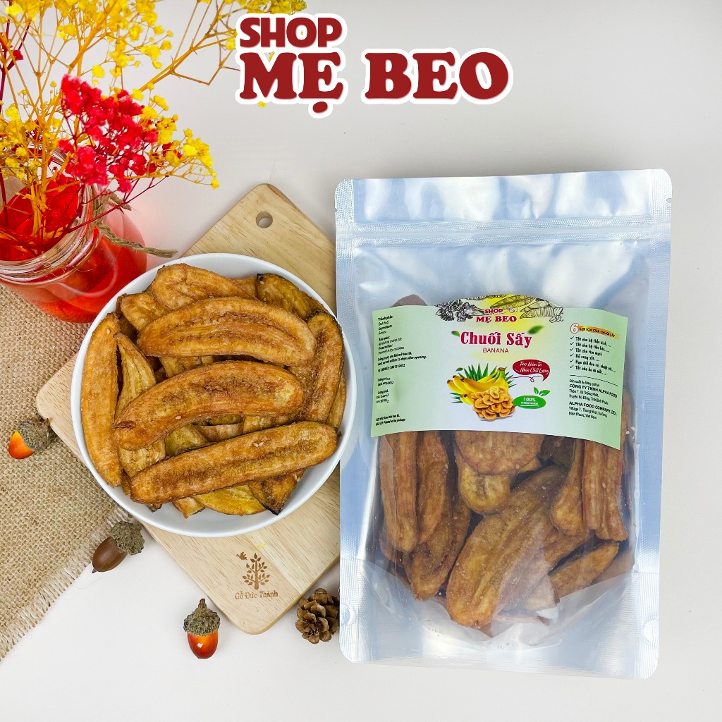 250Gr Chuối Sấy Mè Gừng Giòn Ngon Ăn Vặt Shop Mẹ Beo