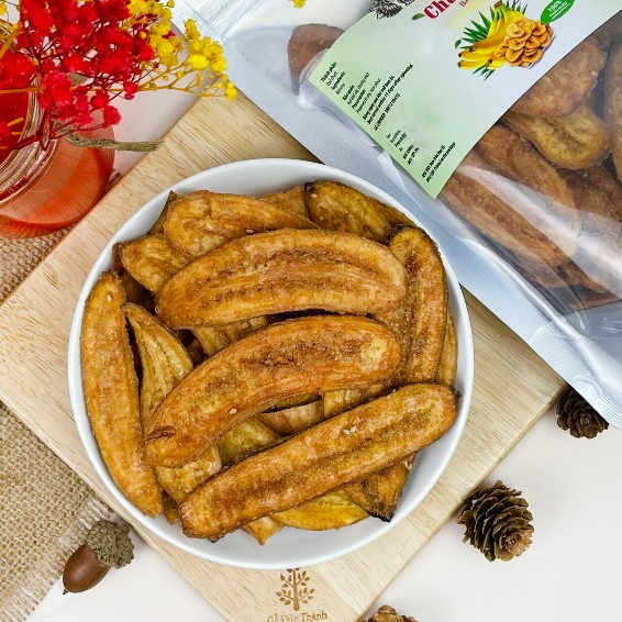 250Gr Chuối Sấy Mè Gừng Giòn Ngon Ăn Vặt Shop Mẹ Beo