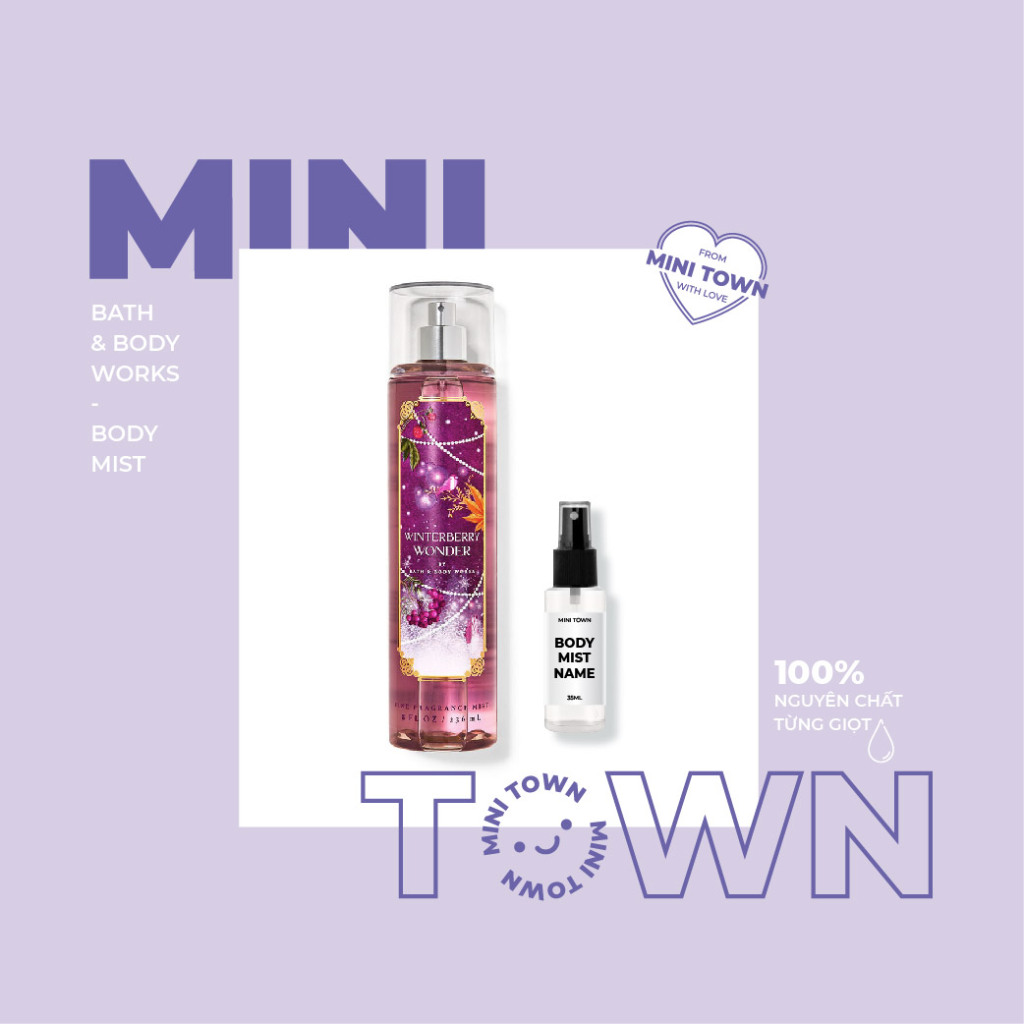 WINTERBERRY WONDER - Xịt Thơm Lưu Hương Toàn Thân Bath & Body Works Fine Fragrance Mist