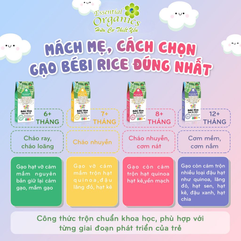 Gạo Hữu Cơ Cho Bé Ăn Dặm ORGANIC LIFE Bebi Rice 450g Giàu Dinh Dưỡng Không Chất Bảo Quản