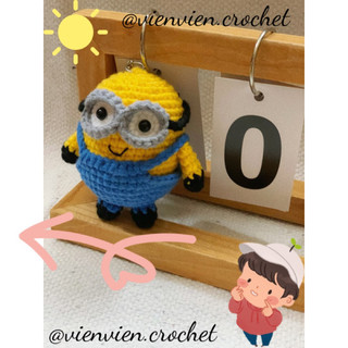 Móc khoá len minion