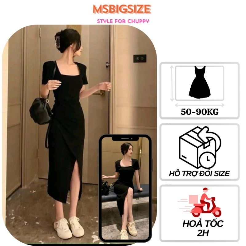 ĐẦM CỔ U XẺ TÀ THUN BIGSIZE