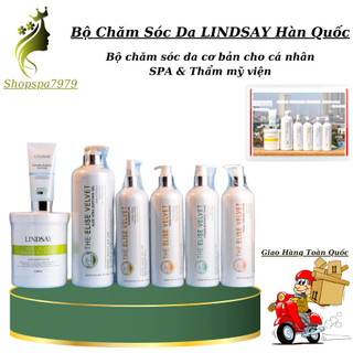 Bộ chăm soc da mặt lindsay chính hãng hàn quốc chăm sóc da mặt cơ bản spa và tmv.