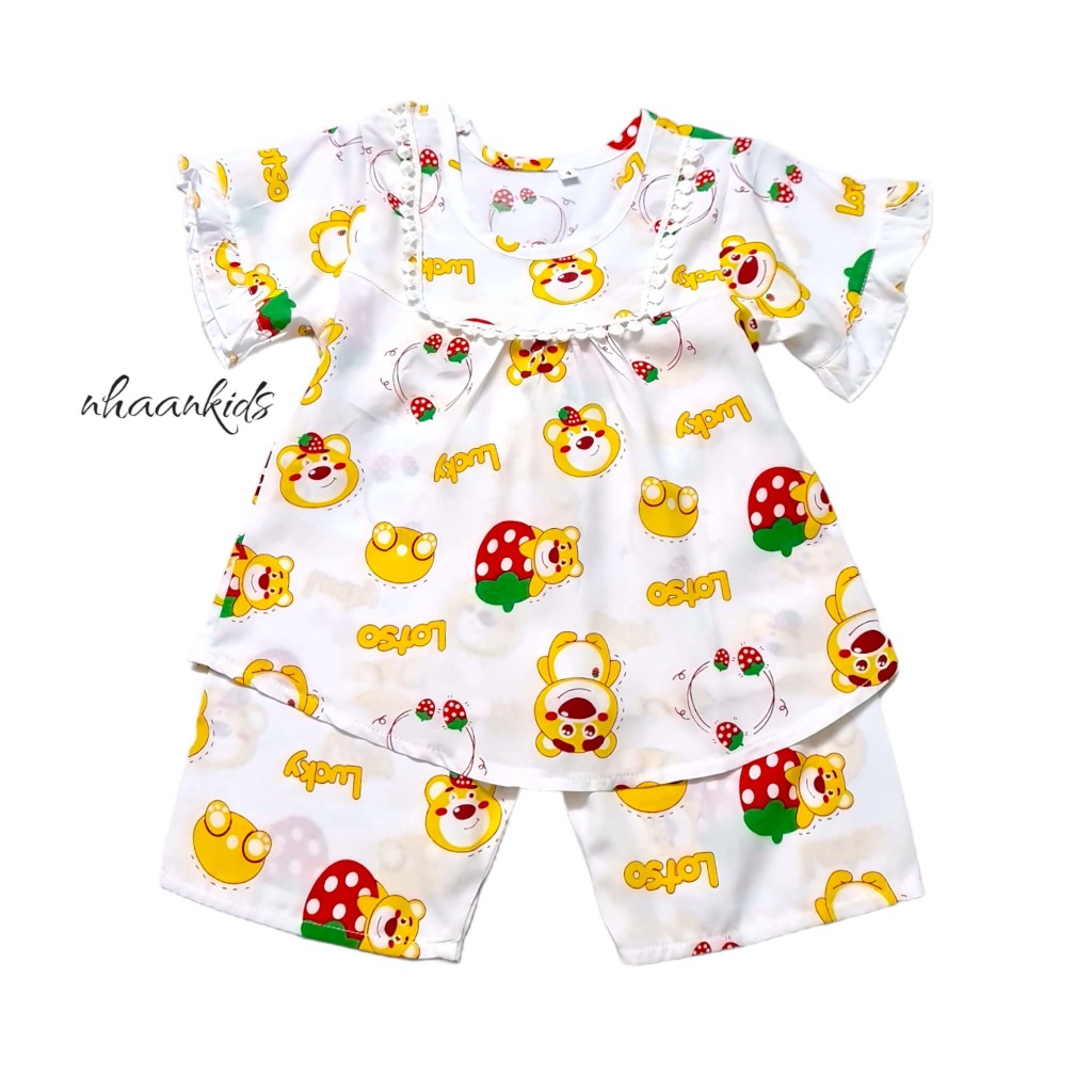 BỘ TOLE 2 DA/ VẢI LANH SIÊU MÁT MÙA HÈ LỬNG BÉ GÁI - NHÀ AN KIDS