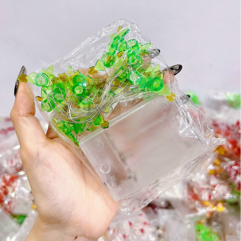 Dây Đèn Ông Già Noel, Người Tuyết, Cây Thông, Chuông, Gậy 2M Phụ Kiện Decor Trang Trí Giáng Sinh