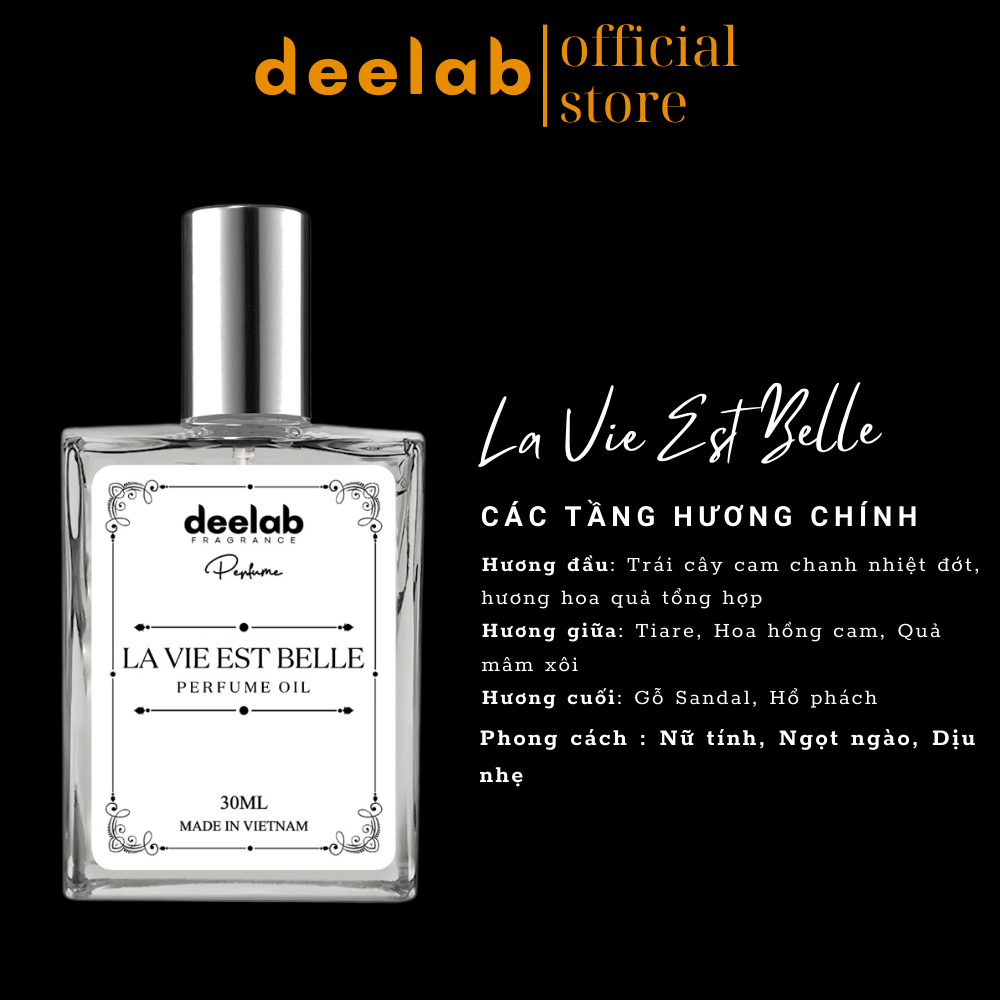 [BST LUXURY 30ML] Tinh Dầu Nước Hoa Nữ Deelab Ngọt Ngào,Thu hút, Trưởng thành 30ml - Dạng xịt