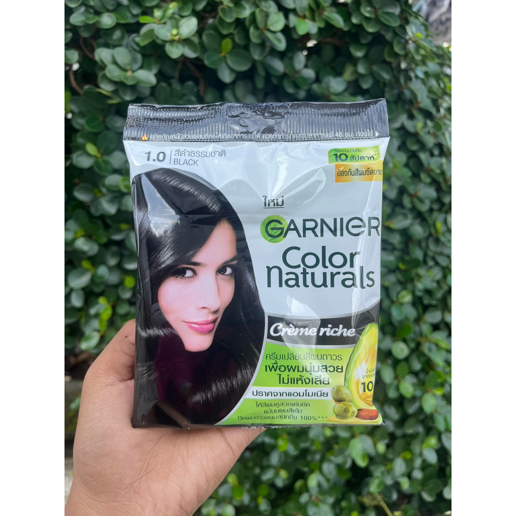 Thuốc nhuộm tóc Garnier Color Naturals Hair chứa 3 loại tinh dầu Bơ, Hạnh nhân & Olive cô đặc gấp 10 lần