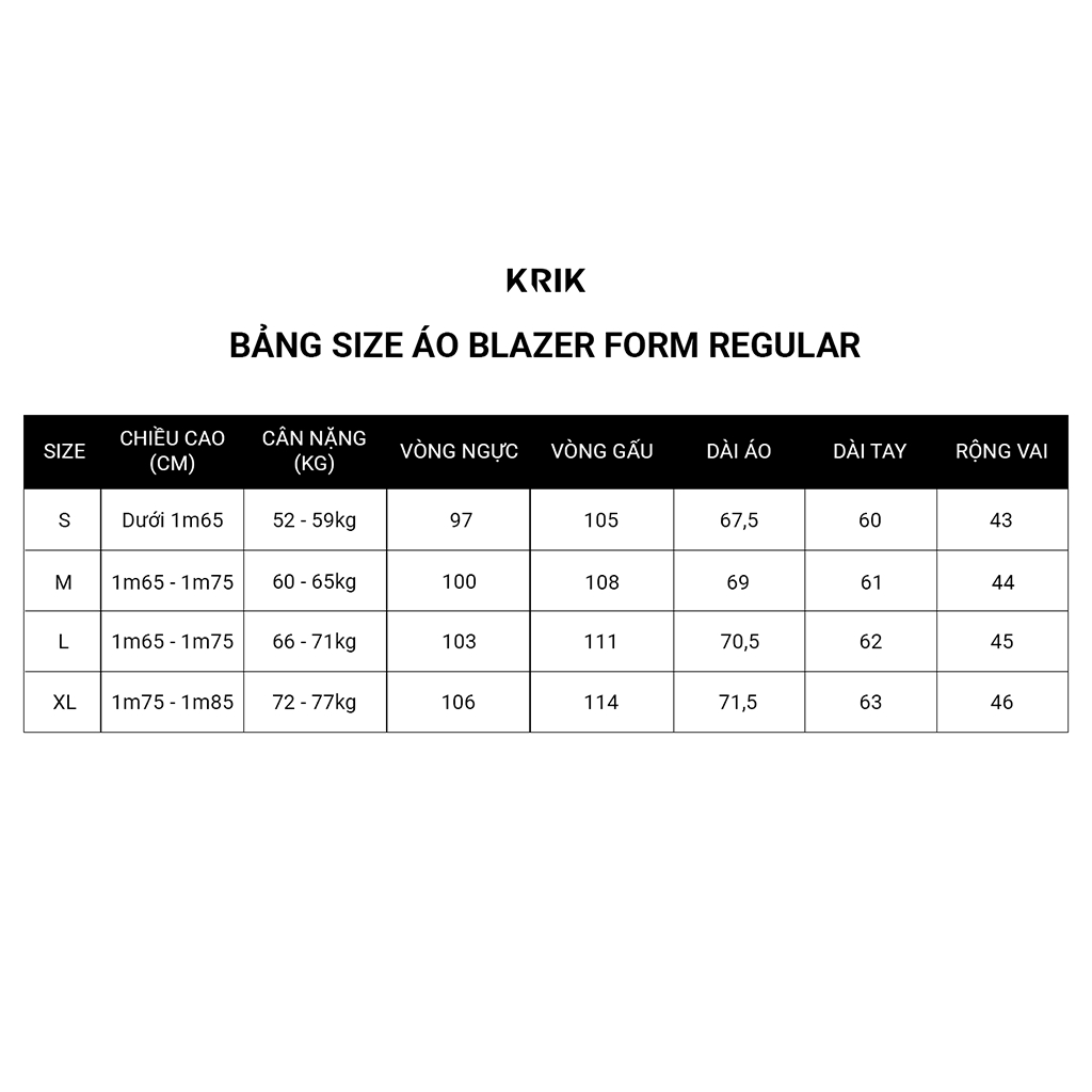 Áo khoác Blazer Nam Local Brand KRIK Form Regular Thiết Kế Cổ Bẻ Vạt Chéo Đen Trơn BL5501