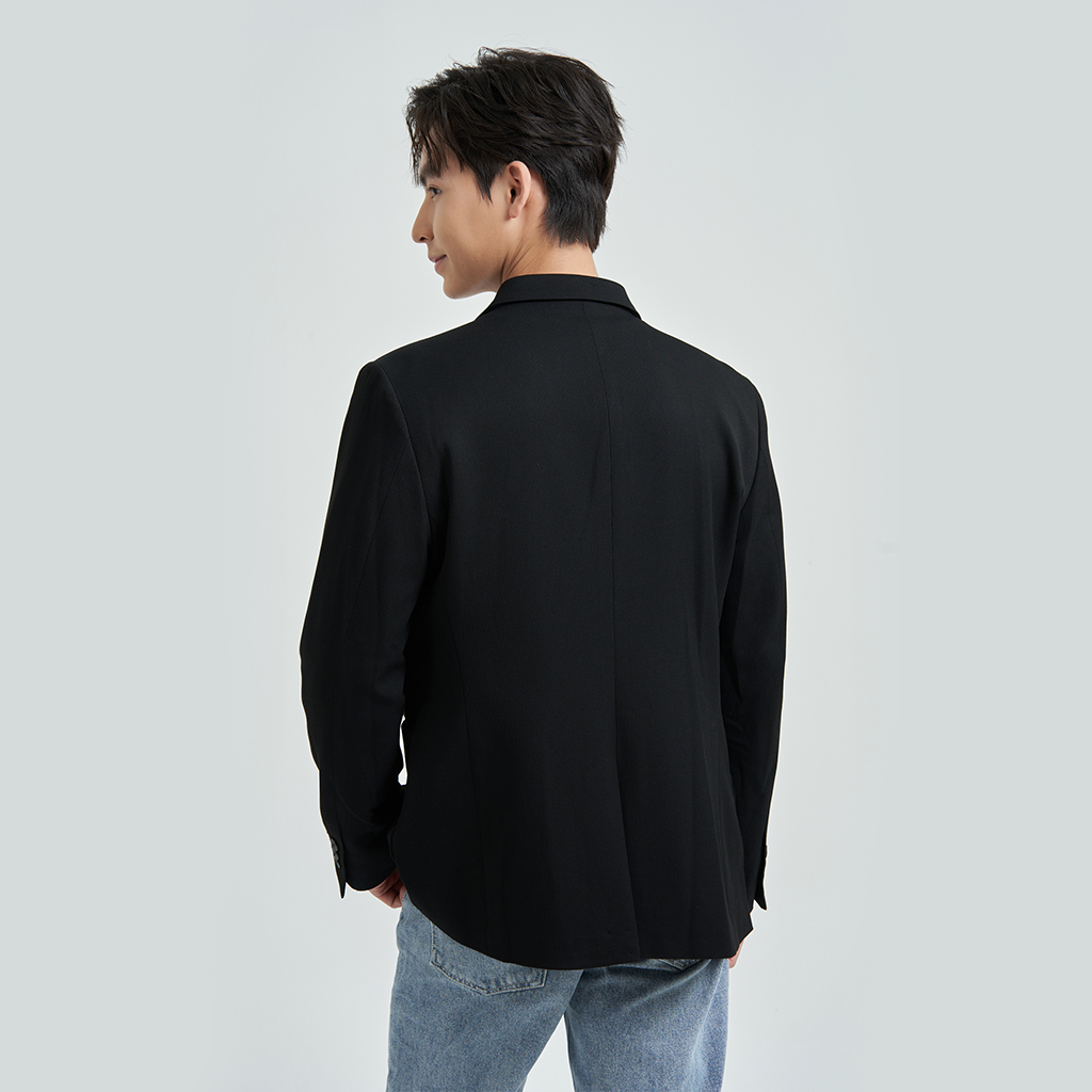 Áo khoác Blazer Nam Local Brand KRIK Form Regular Thiết Kế Cổ Bẻ Vạt Chéo Họa Tiết Sọc Vân BL5503