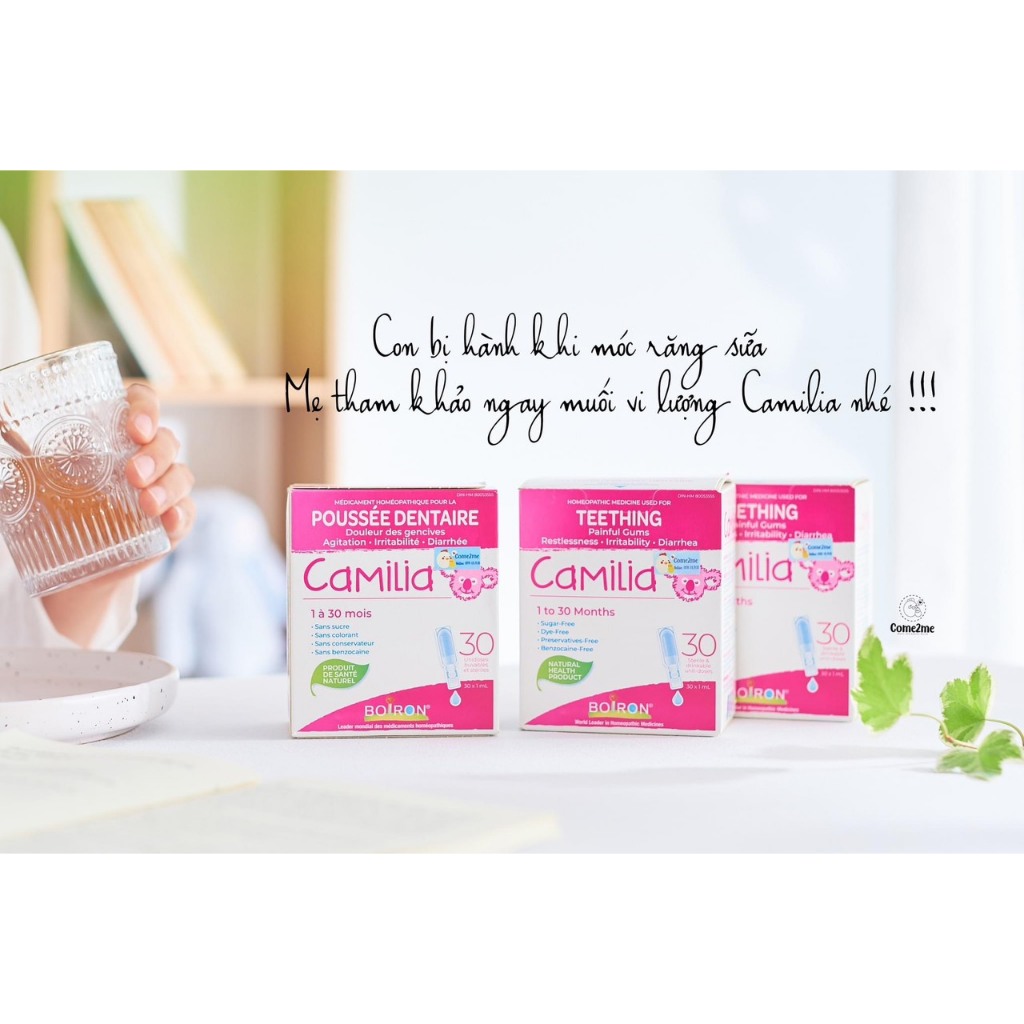Muối uống vi lượng giảm đau khi bé mọc răng Camilia Boiron - Canada - Từ 1m
