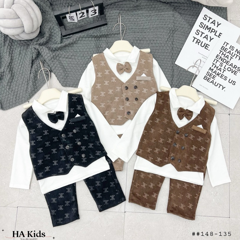 Set Bộ Công tử Umi Dạ hàng cao cấp cho bé trai