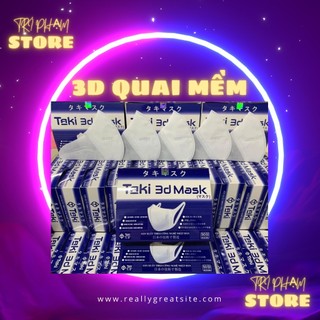 Khẩu trang 3d thịnh phát , khẩu trang 3d quai mềm , khẩu trang 5d stech vải 4s vân kim cương chính hãng