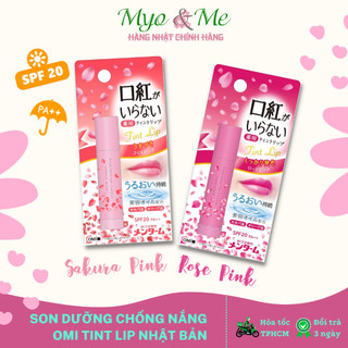 (Mẫu Mới) Son dưỡng môi chống nắng Omi Menturm Tint Lip SPF20/PA++ Nhật Bản
