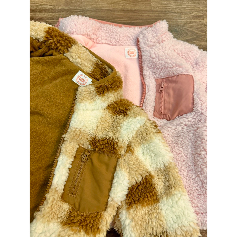 Áo khoác lông cừu xuất khẩu 4 màu cho bé trai bé gái