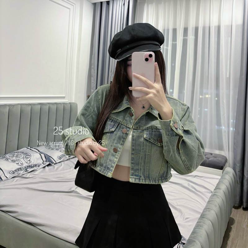 ÁO KHOÁC JEANS BÒ CROPTOP | STUDIOBY25