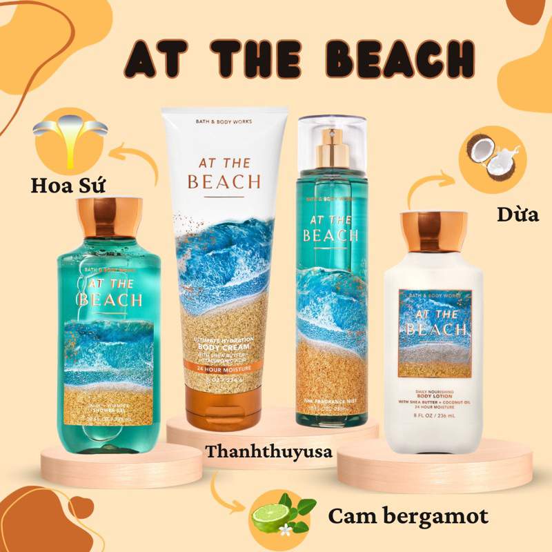 Bộ Sản Phẩm Sữa Tắm - Lotion - Body Mist Xịt Thơm Toàn Thân Bath & Body Works