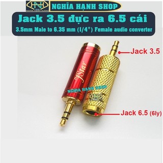 Jack chuyển 3.5 ra 6.5 - jack 3.5 ra 6 ly,đầu chuyển đổi jack 3.5 đực sang 6 ly cái,đầu chuyển jack 3.5 sang 6.5