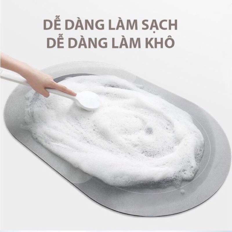 👑THẢM LAU CHÂN NHÀ TẮM SILICON SIÊU THẤM NƯỚC 60cm〰️THẢM NHÀ BẾP CHỐNG TRƠN TRƯỢT BATHROOM
