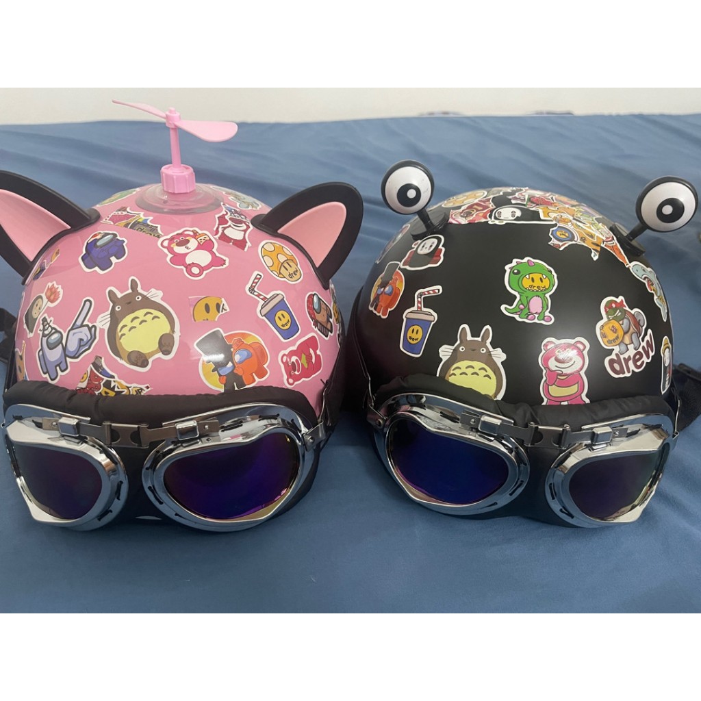 Chong chóng trang trí cho nón bảo hiểm siêu cute