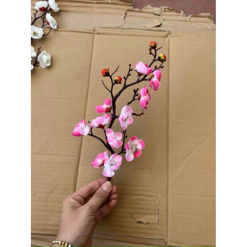 Hoa Giả -nhánh đào cổ trang trí giỏ quà, trang trí vòng hoa tết- trang trí nhà cửa, trang trí sự kiện