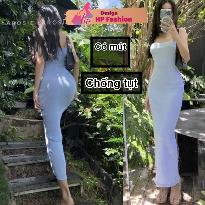 Đầm ống body nữ dáng dài maxi, váy nữ ôm có mút vải co giãn mịn mát sang chảnh G432