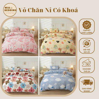 Vỏ chăn nỉ nhung có khoá kéo lồng được ruột kích thước 2mx2m3