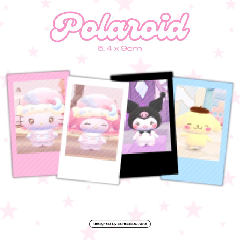 POLAROID DỄ THƯƠNG SANRIO 𝓜𝓮𝓵𝓸𝓭𝔂 𝓚𝓾𝓻𝓸𝓶𝓲 HAI MẶT / PHONG CÁCH HÀN QUỐC / ĐỒ GÓI HÀNG / ĐỒ GÓI CARD - CHEAPBUTKOOL