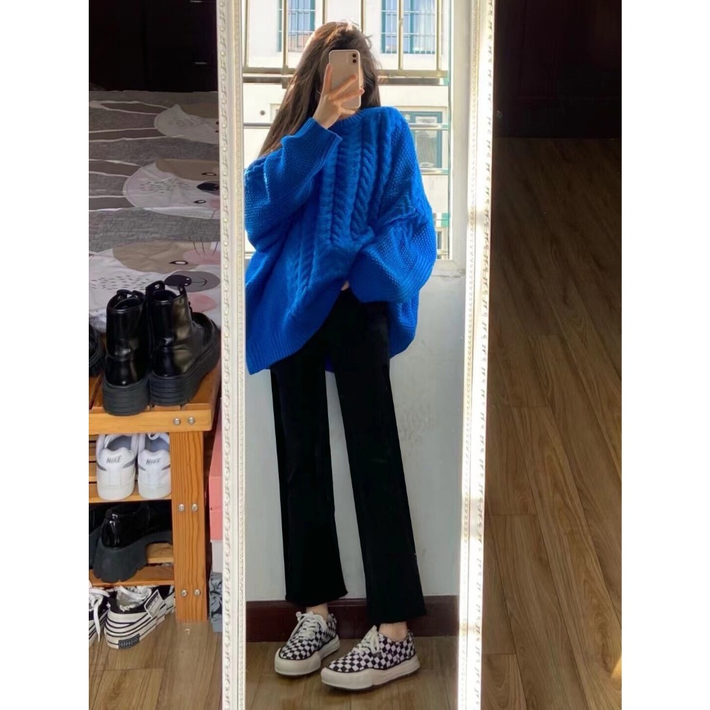 - (MUA Ở GIỎ LIVE ĐỂ ÁP MÃ) Quà tặng sinh nhật,bạn gái,cho nữ,tết Áo len cổ V đan vặn thừng