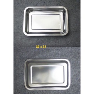 Khay cạn đựng thức ăn inox cao cấp