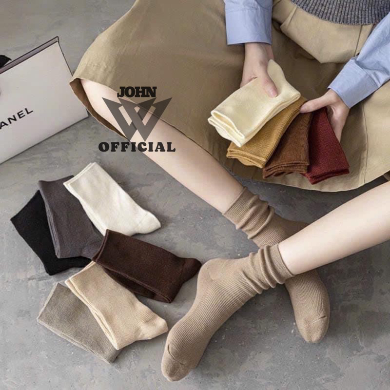 TẤT VỚ CAO CỔ TRƠN NỮ CAO CẤP, COMBO 3 ĐÔI VẢI COTTON CO DÃN, KHÁNG KHUẨN KHỬ MÙI HÔI CHÂN KHI ĐI GIÀY SOCKS G.C ADS05