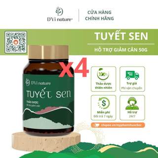 Combo 4 giảm cân tuyết sen DVi nature thảo dược giảm mỡ gan, giảm mỡ máu, săn chắc gọn gàng cơ thể, giảm cân an toàn