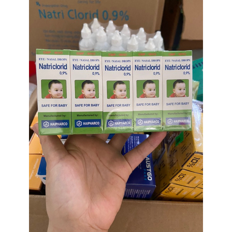 Combo nước muối nhỏ mắt, mũi Natriclorid0,9% HAPHARCO