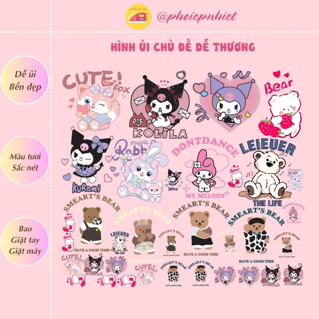 Hình ủi, ép nhiệt chủ đề hình hot dễ thương 01