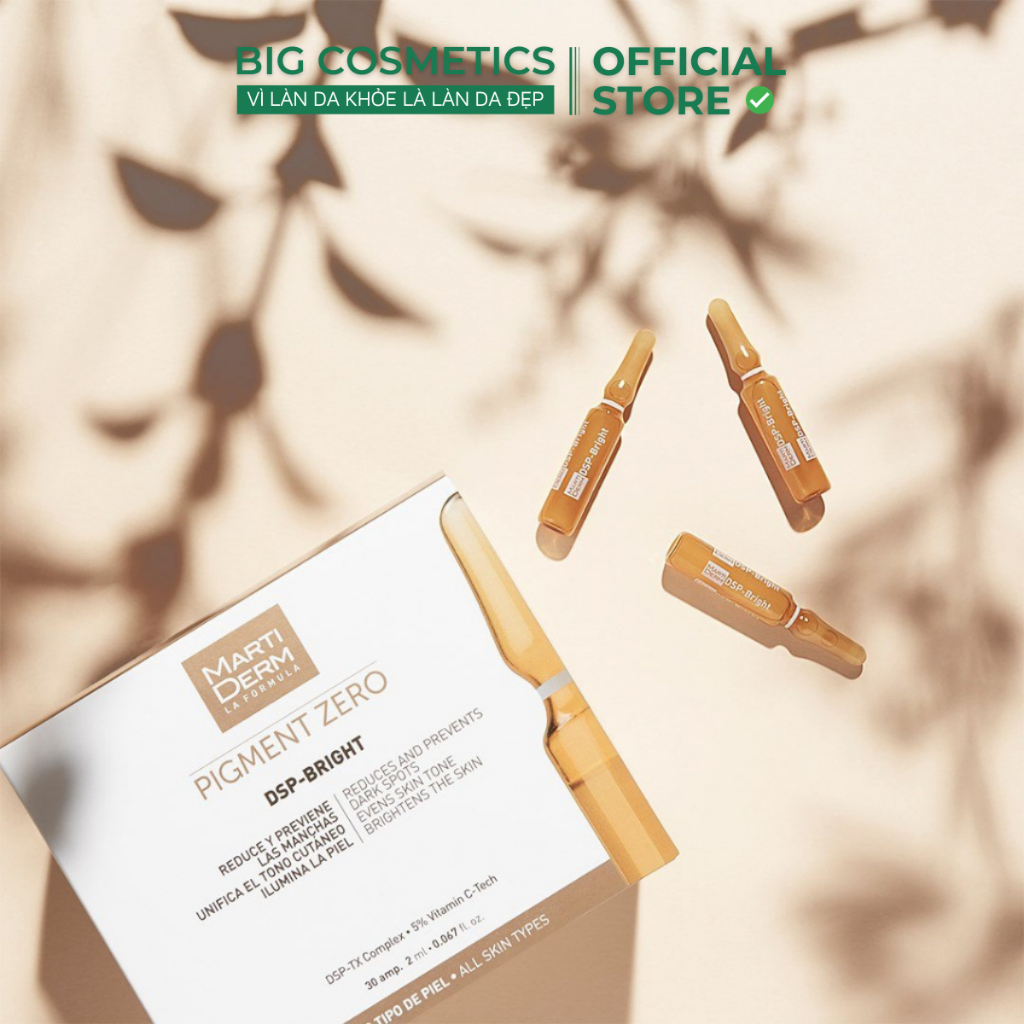 Ampoule Dưỡng Sáng Đều Màu Da, Giảm Đốm Sắc Tố MartiDerm PIGMENT ZERO DSP BRIGHT